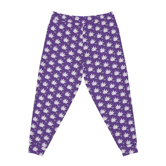 FROSTED RICH ICED DIAMOND Infinite Universe Allover Cannabis Leaf Athletic Joggers — Bold Streetwear Sweatpants