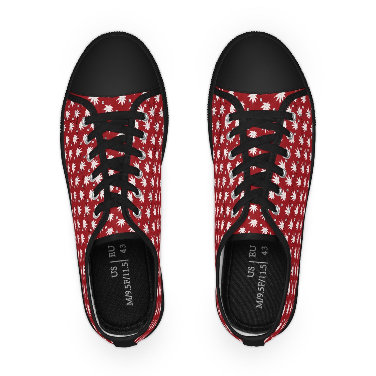 BLOOD FROSTED ICED DIAMOND Stylish Men's Low Top Sneakers - Trendy Red Floral Pattern, Casual Footwear for Everyday Wear, Perfect Gift for Fashion Lovers