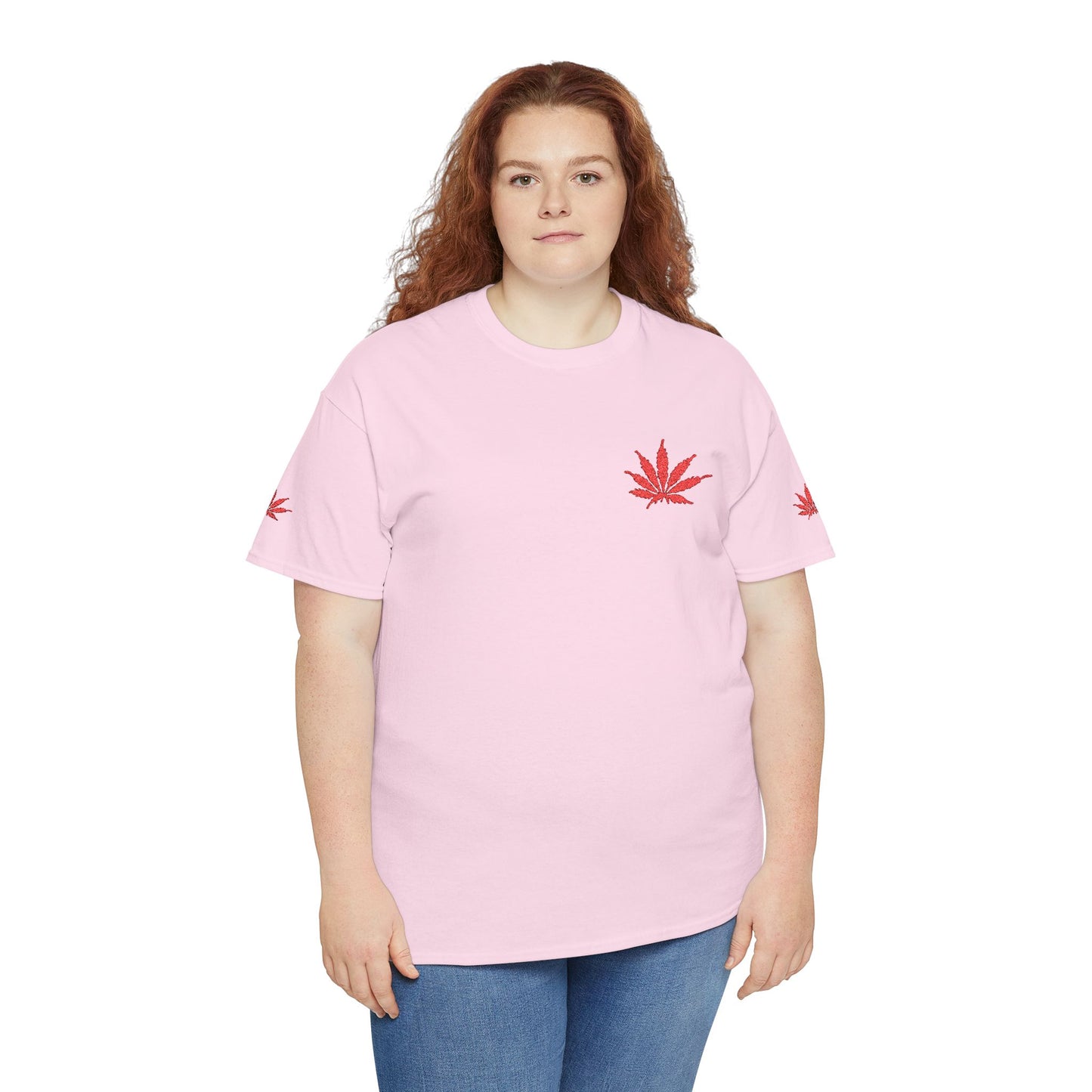 BLOOD Infinite Universe Eco-Friendly Cannabis Leaf Tee, Unisex Heavy Cotton T-Shirt, Stoner Style Shirt, CBD Fashion Tee, Casual Summer Wear