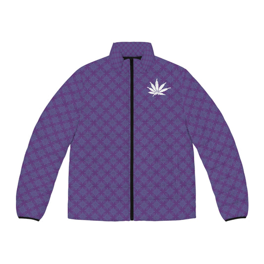 PURPLE SPARK FROST {BABY STAR FLAKE} Infinite Universe Men's Puffer Jacket (AOP)