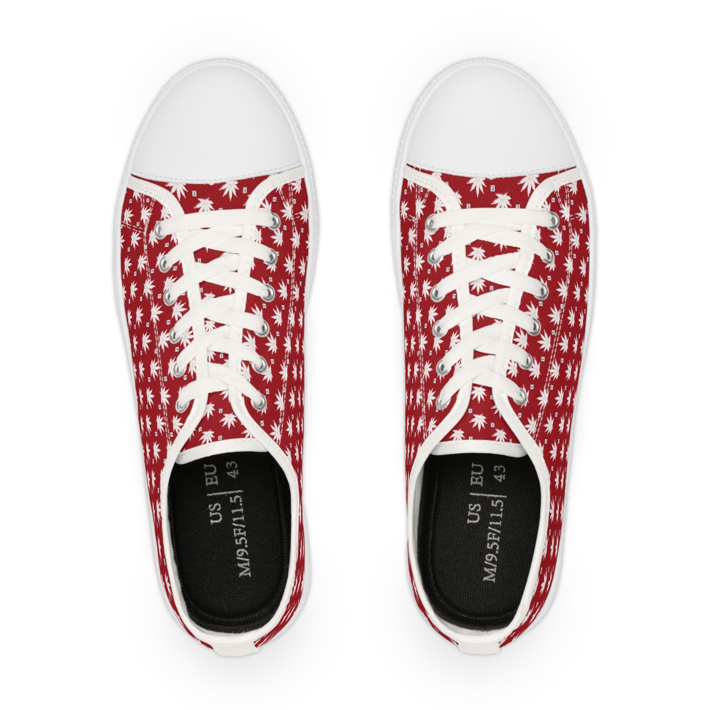 BLOOD FROSTED ICED DIAMOND Stylish Men's Low Top Sneakers - Trendy Red Floral Pattern, Casual Footwear for Everyday Wear, Perfect Gift for Fashion Lovers