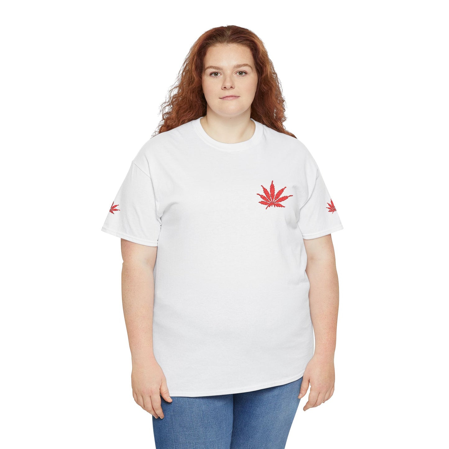 BLOOD Infinite Universe Eco-Friendly Cannabis Leaf Tee, Unisex Heavy Cotton T-Shirt, Stoner Style Shirt, CBD Fashion Tee, Casual Summer Wear
