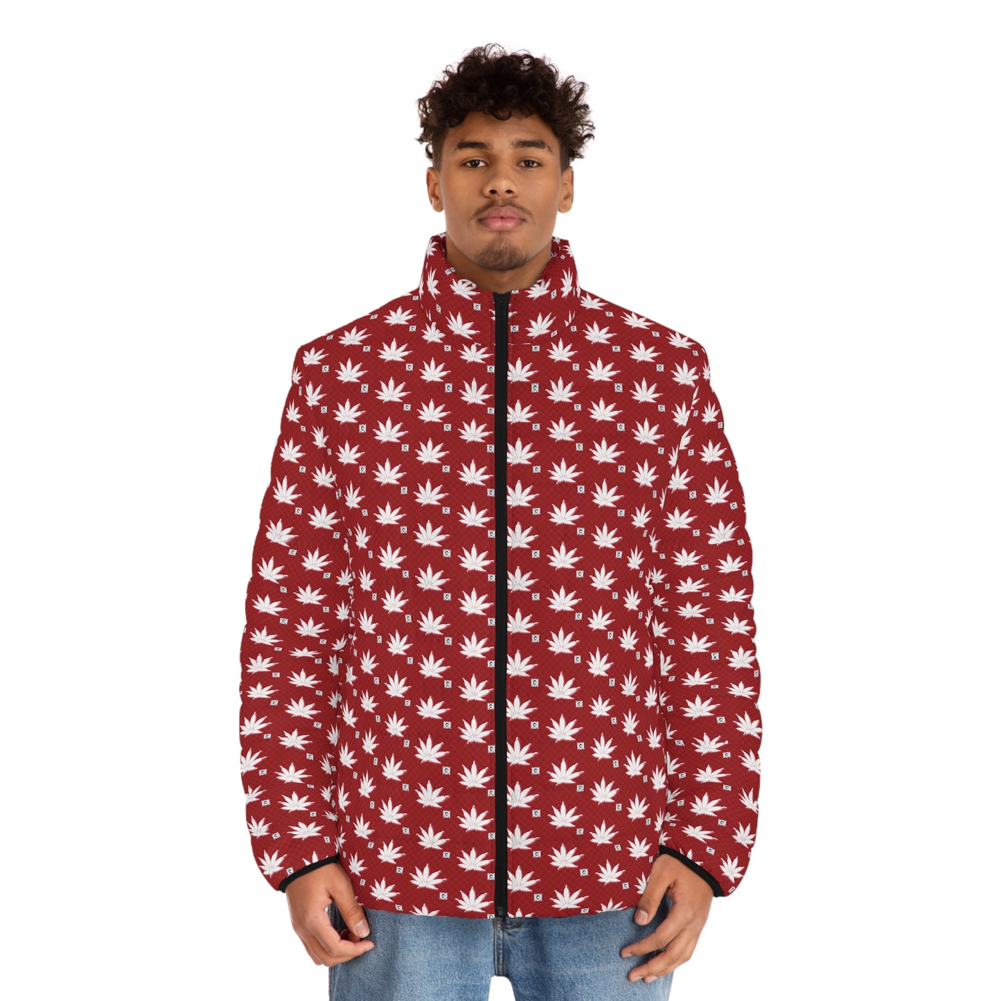 BLOOD FROSTED ICED DIAMOND Infinite Universe Infinite Universe Men's Puffer Jacket (AOP)