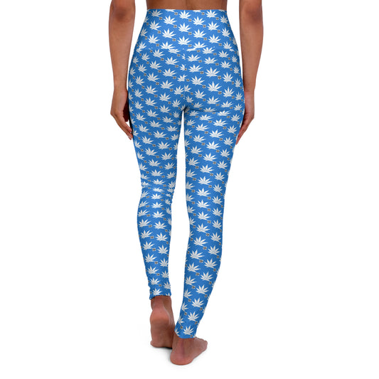 NEW Sapphire BLUE-ICE Infinite Universe High-Waist Yoga Leggings — All-Over Pattern Activewear