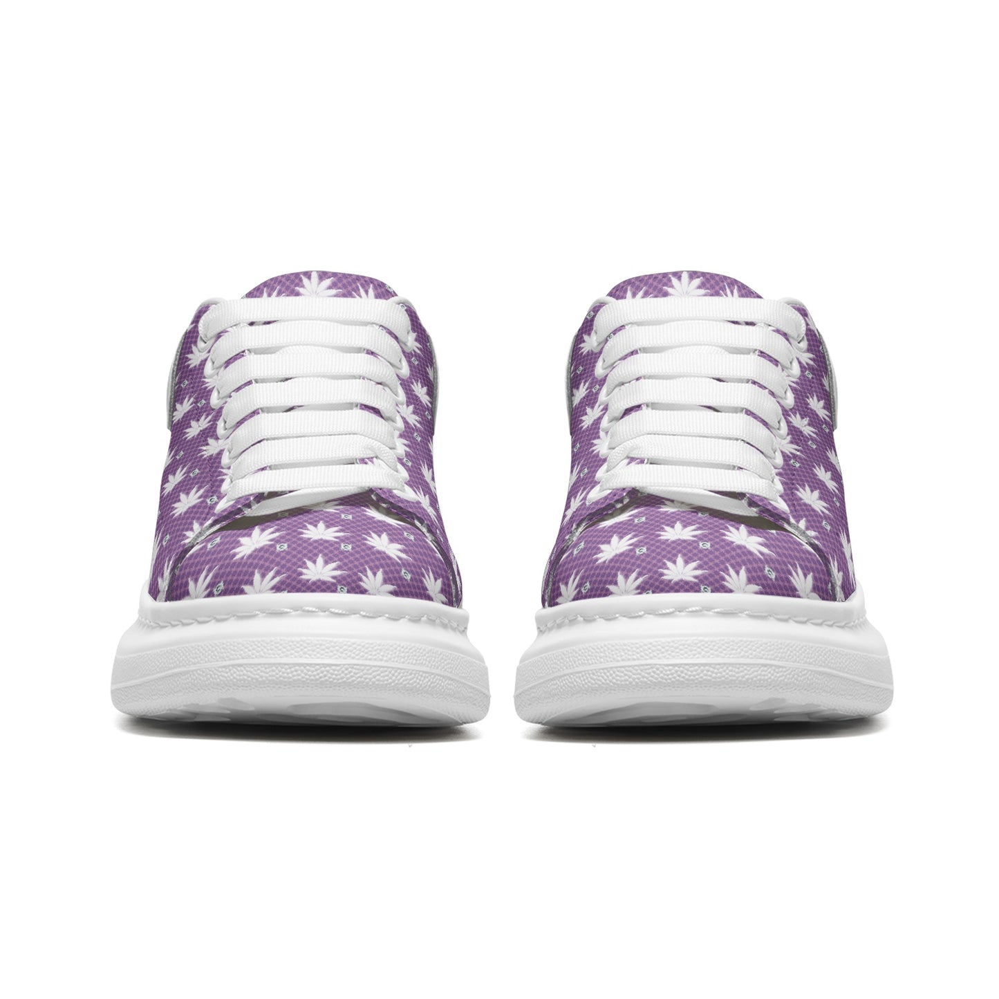 FROSTED LIGHT RICH ICED DIAMOND Infinite Universe Unisex Non Slip Lace Up Faux Leather Sneakers