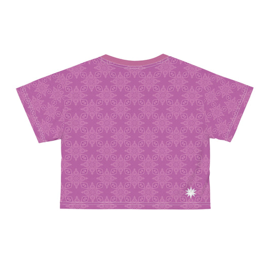 FROST Pink Diamond {BABY STAR FLAKE} Infinite Universe Crop Tee (AOP)