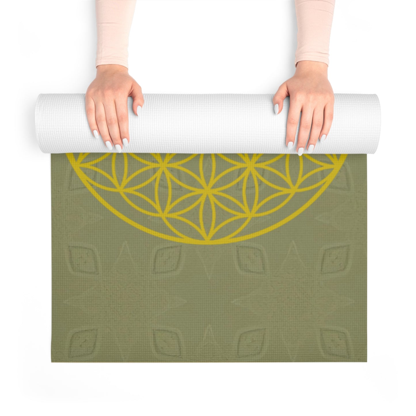 TWO GOLD STARS/CIRCLE OF LIFE/CHRIST RETURNED MEDITATION/Foam Yoga Mat