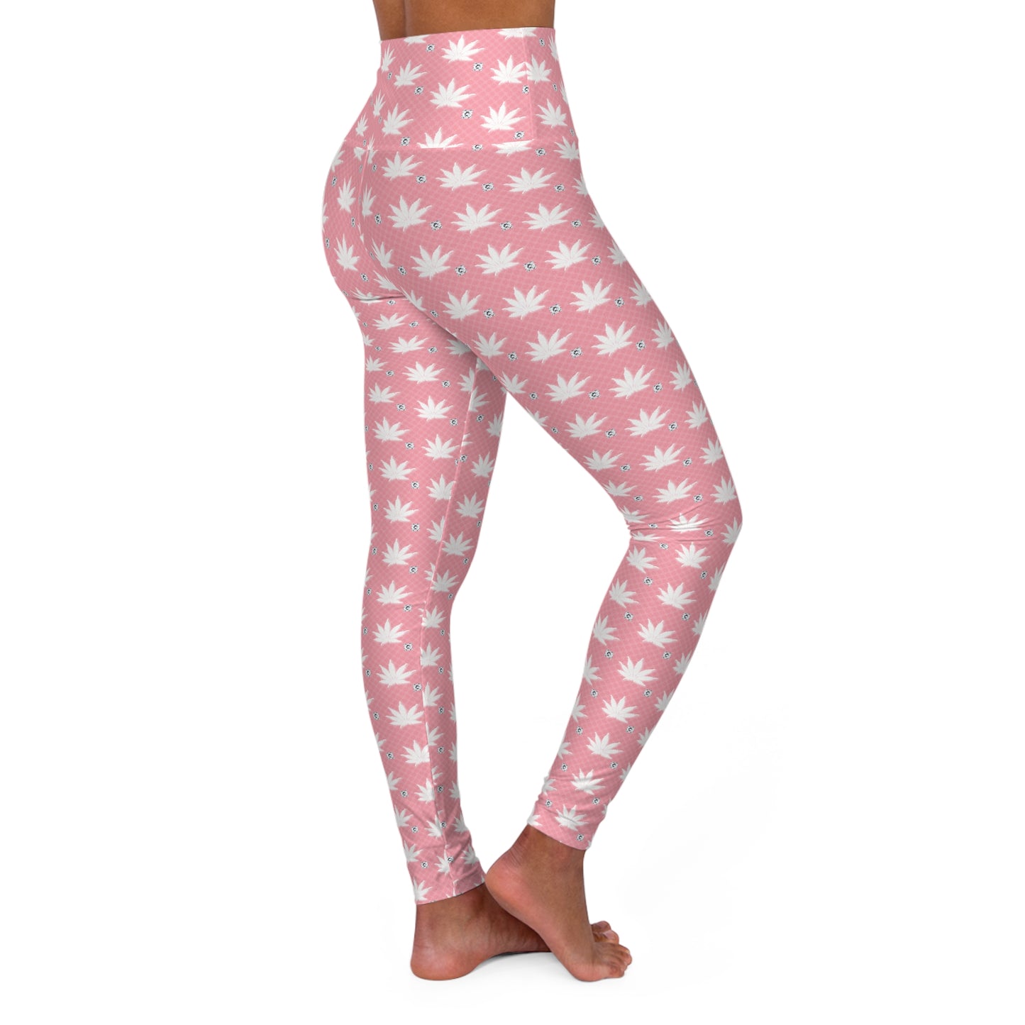 FROSTED BRIGHT TRUE PINK ICED DIAMOND Yoga Leggings