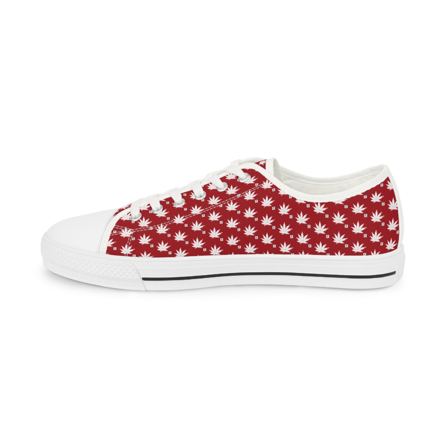 BLOOD FROSTED ICED DIAMOND Stylish Men's Low Top Sneakers - Trendy Red Floral Pattern, Casual Footwear for Everyday Wear, Perfect Gift for Fashion Lovers