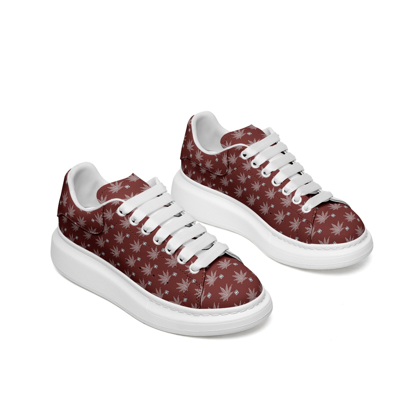 FROSTED BLOOD ICED DIAMOND Infinite Universe - Unisex Non Slip Lace Up Faux Leather Sneakers