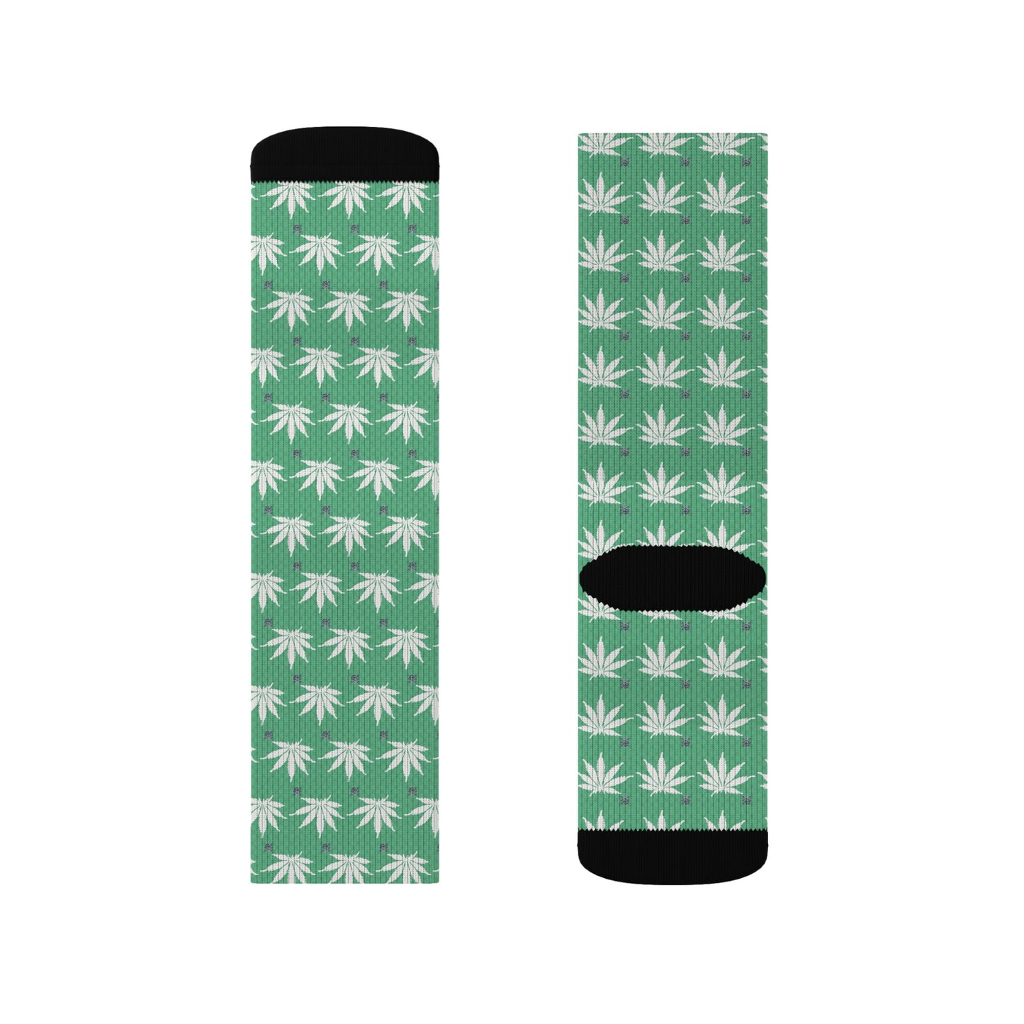 NEON GREEN SMOKE Infinite Universe Sublimation Socks