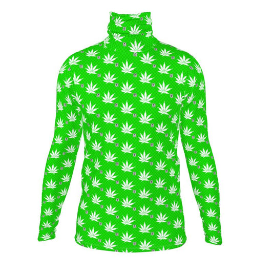 GREEN SMOKE ICED FROST Infinite Universe Mens slim fit roll neck