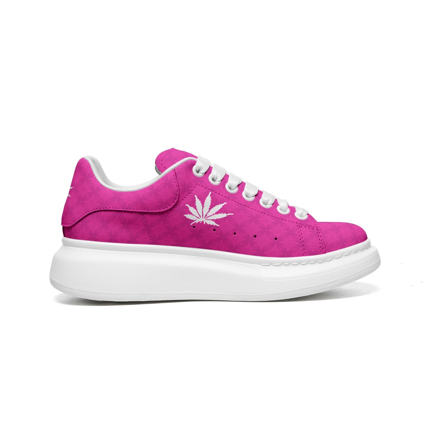 FLAMING FROST Infinite Universe {BABY STAR FLAKE} Unisex Non Slip Lace Up Faux Leather Sneakers