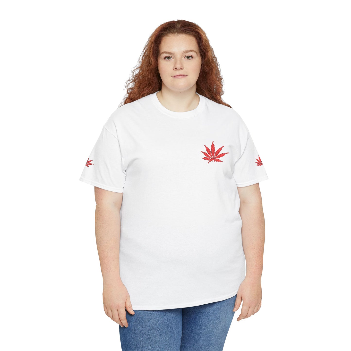 BLOOD Infinite Universe Eco-Friendly Cannabis Leaf Tee, Unisex Heavy Cotton T-Shirt, Stoner Style Shirt, CBD Fashion Tee, Casual Summer Wear