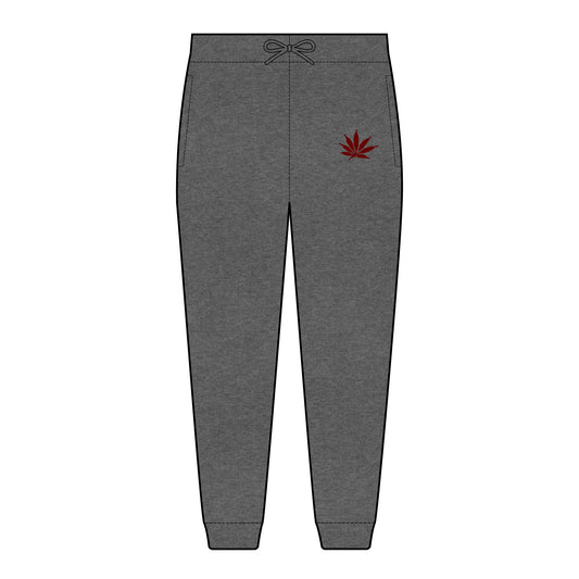 SHARPIE Infinite Universe Cozy Fleece Joggers with Leaf Embroidery, Unisex Sweatpants for Casual Wear, Perfect for Relaxing, Lounging, or Gifting