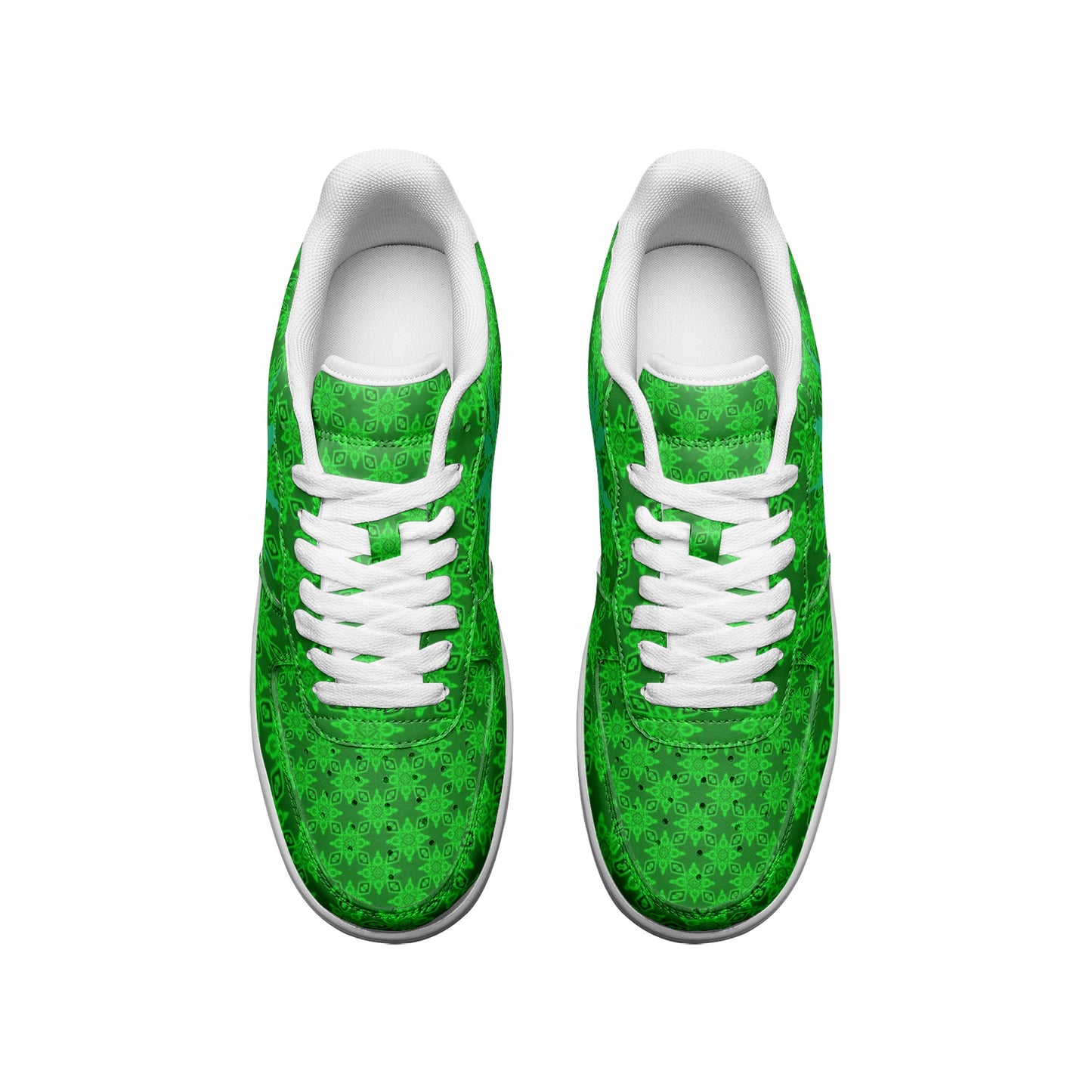 Smoke Green Infinite Universe Unisex Low Top Leather Sneakers