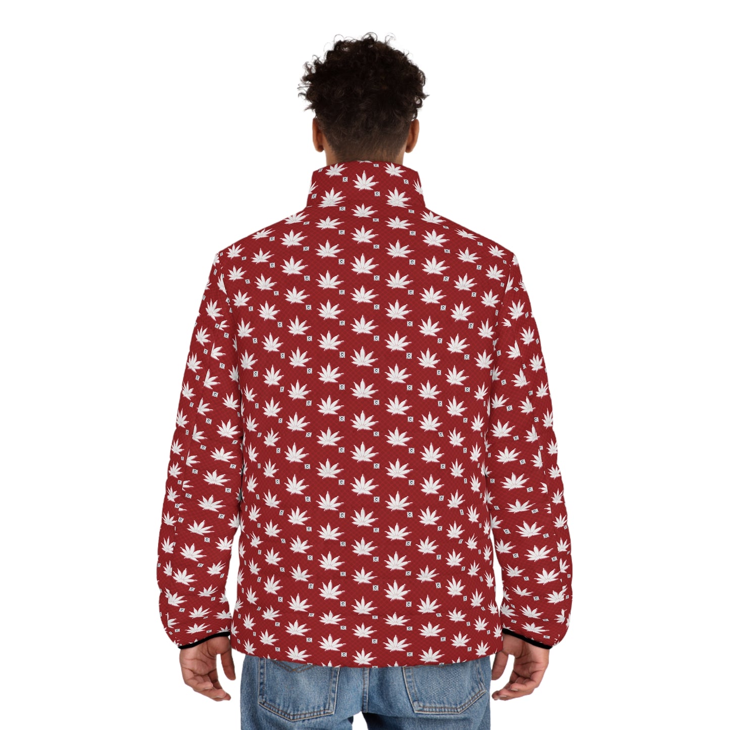 BLOOD FROSTED ICED DIAMOND Infinite Universe Infinite Universe Men's Puffer Jacket (AOP)