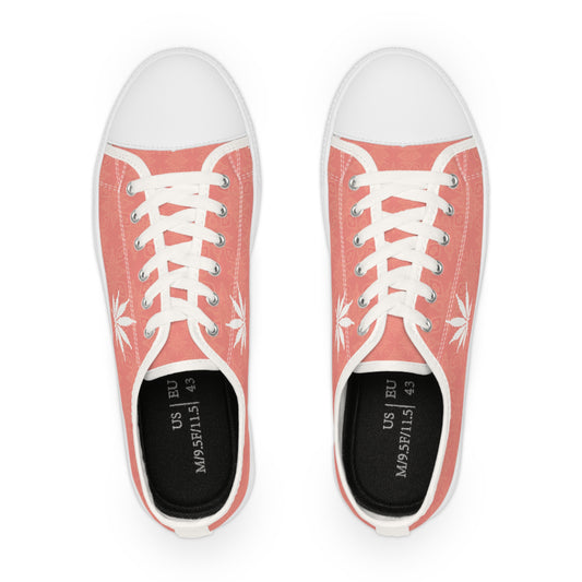 FROSTED ROSY CORAL - Infinite Universe - Stylish Cannabis Print Sneakers for Men