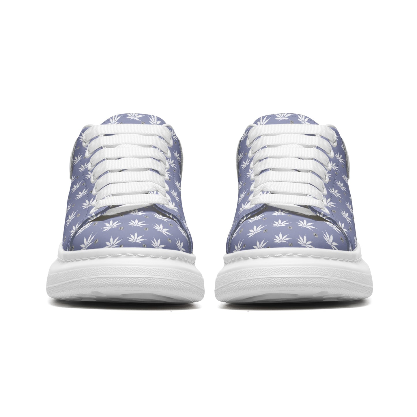 True Purple ICED FROST DIAMOND Infinite Universe Unisex Non Slip Lace Up Faux Leather Sneakers