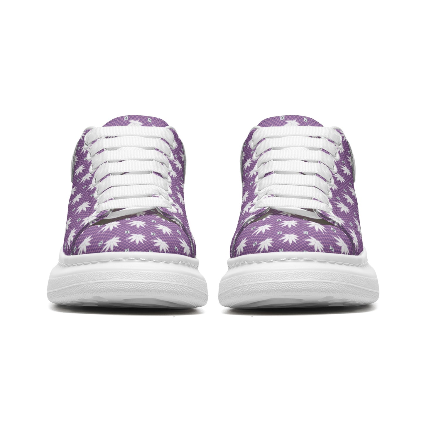 FROSTED LIGHT RICH ICED DIAMOND Infinite Universe Unisex Non Slip Lace Up Faux Leather Sneakers