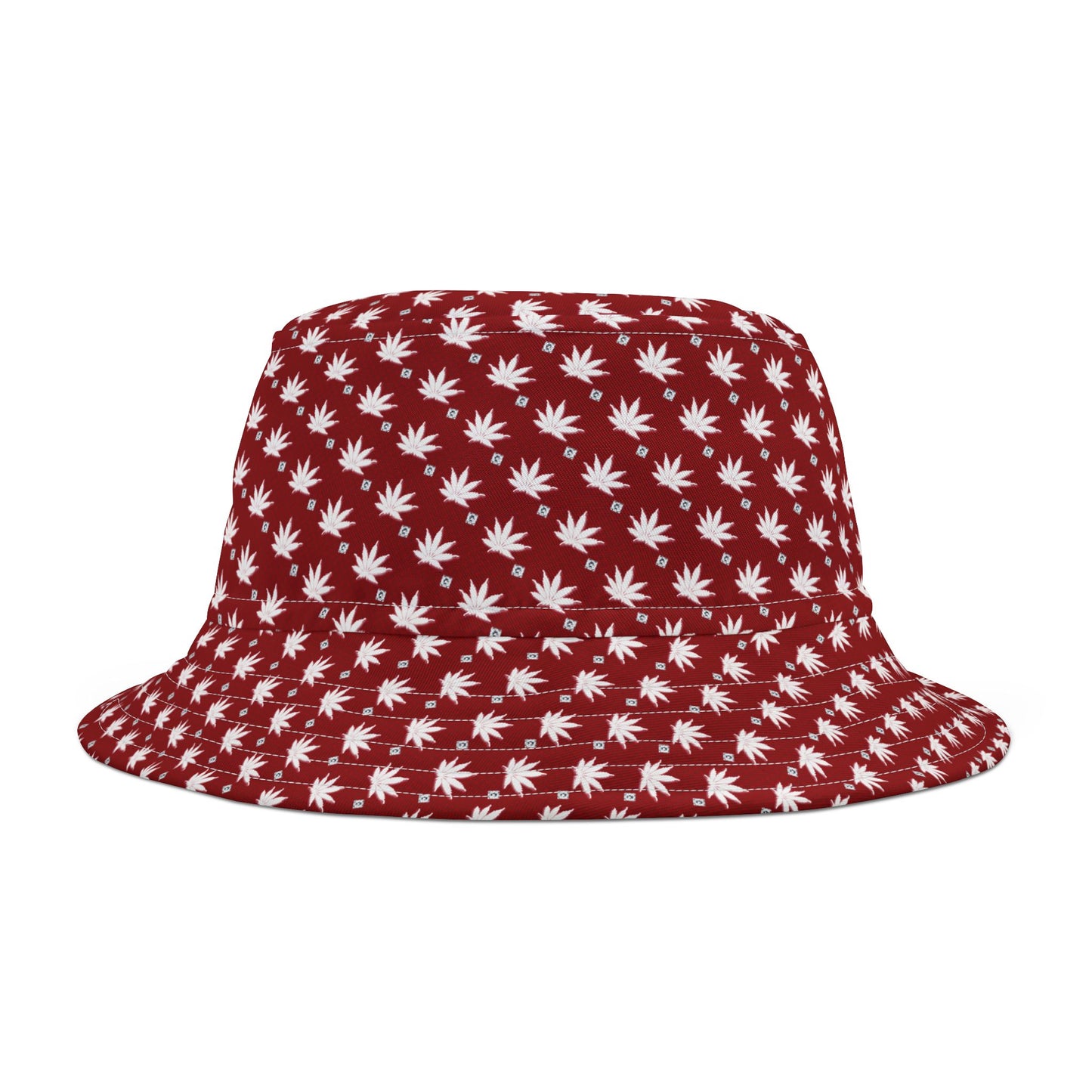 DARK BLOOD FROSTED ICED DIAMOND Infinite Universe Stylish Floral Bucket Hat - Trendy Accessory for Summer Adventures, Festivals, Beach Days, Gifts, Outdoor Fun