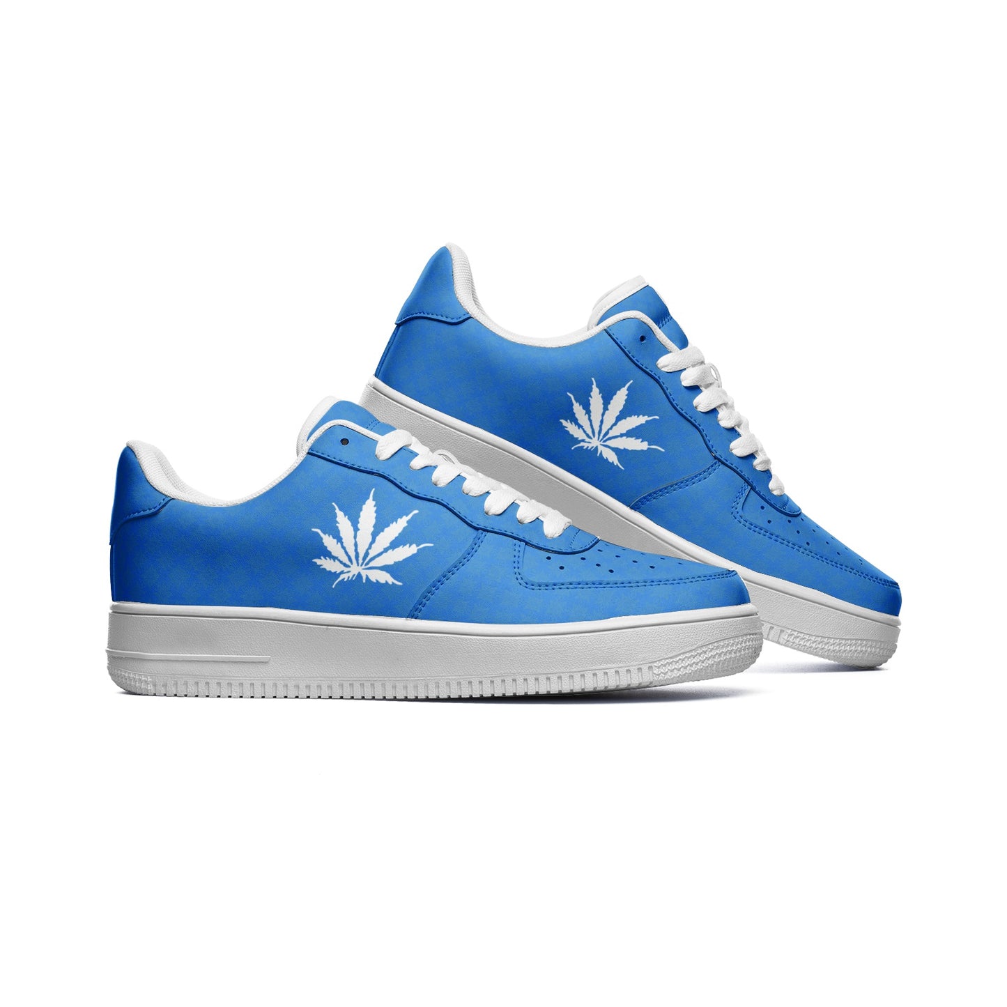 Sapphire BLUE-ICE Infinite Universe Unisex Low Top Leather Sneakers