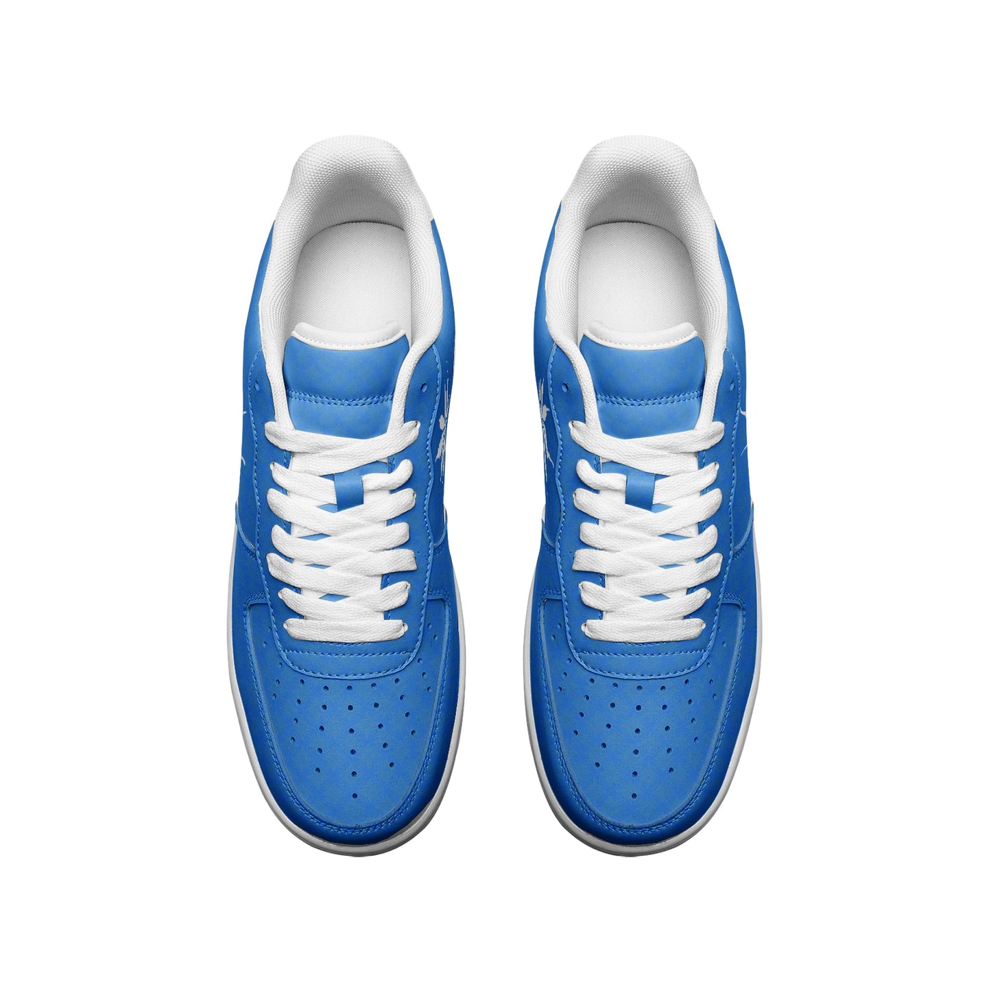 Sapphire BLUE-ICE Infinite Universe Unisex Low Top Leather Sneakers