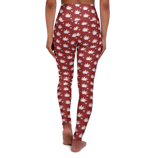 BLOOD ICED FROST Infinite Universe High-Waist Yoga Leggings — All-Over Print Floral Meditation Activewear