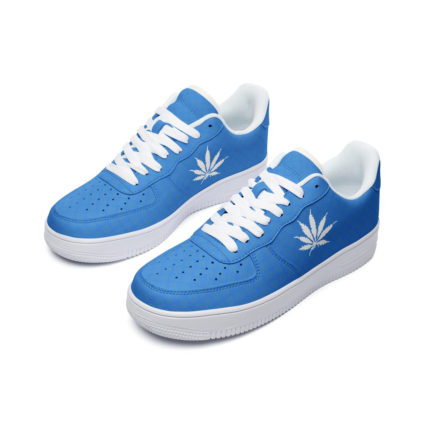 Sapphire BLUE-ICE Infinite Universe Unisex Low Top Leather Sneakers