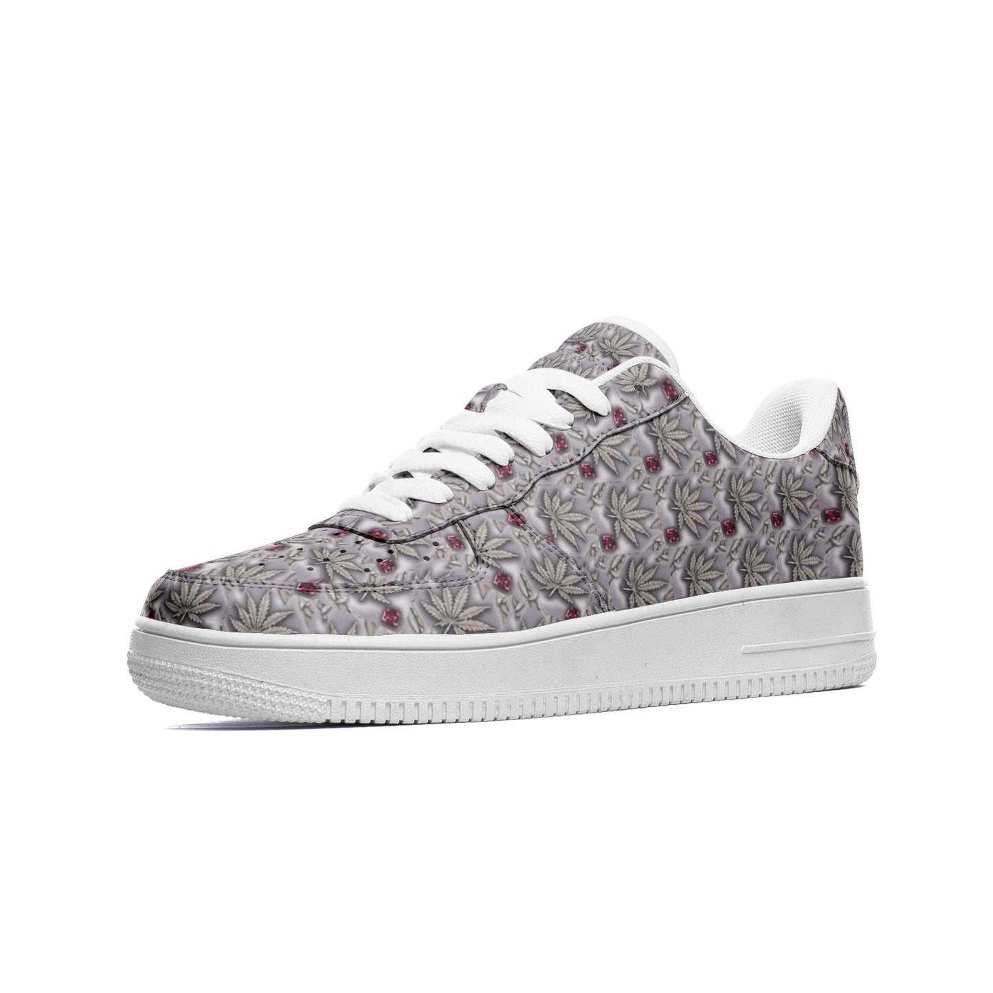 BLOOD THIRSTY RUBY RED DIAMOND Infinite Universe Unisex Low Top Leather Sneakers