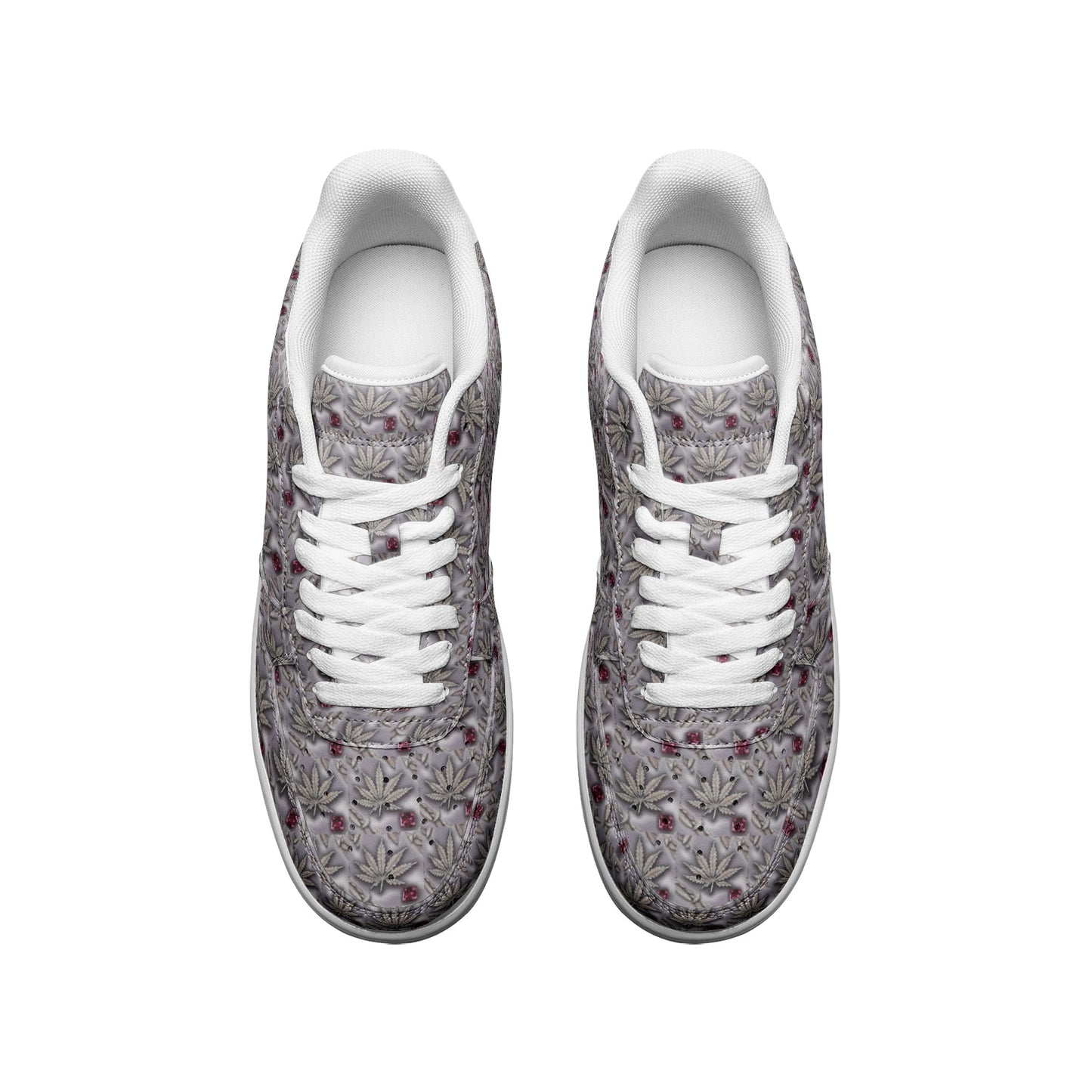BLOOD THIRSTY RUBY RED DIAMOND Infinite Universe Unisex Low Top Leather Sneakers