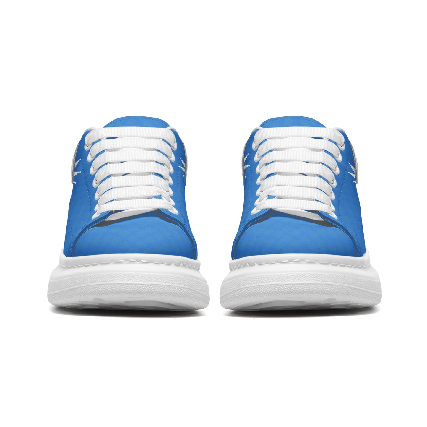 Sapphire BLUE-ICE Infinite Universe - Unisex Non Slip Lace Up Faux Leather Sneakers