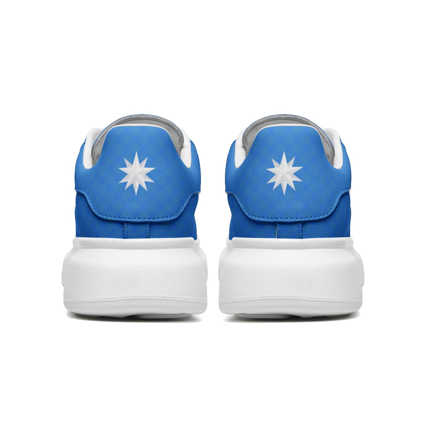 Sapphire BLUE-ICE Infinite Universe - Unisex Non Slip Lace Up Faux Leather Sneakers