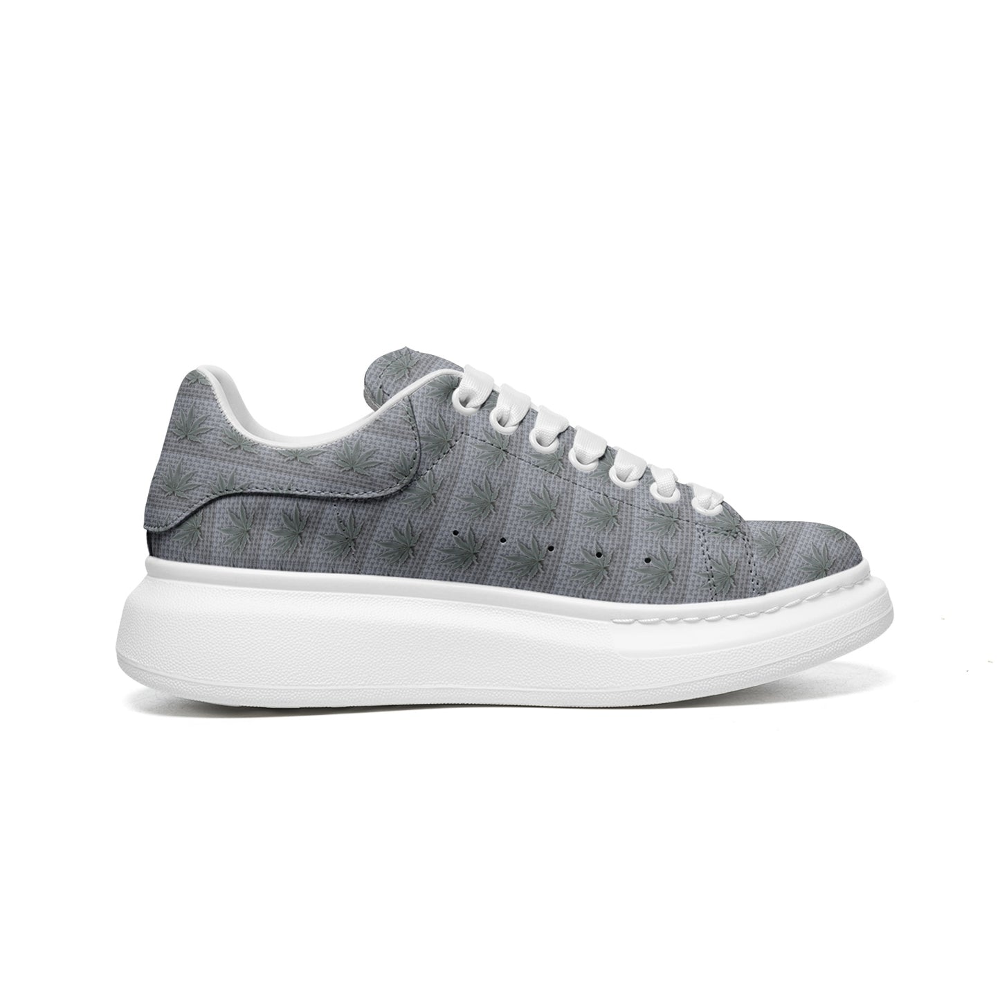 5D CASH OUT VAULT Unisex Non Slip Lace Up Faux Leather Sneakers