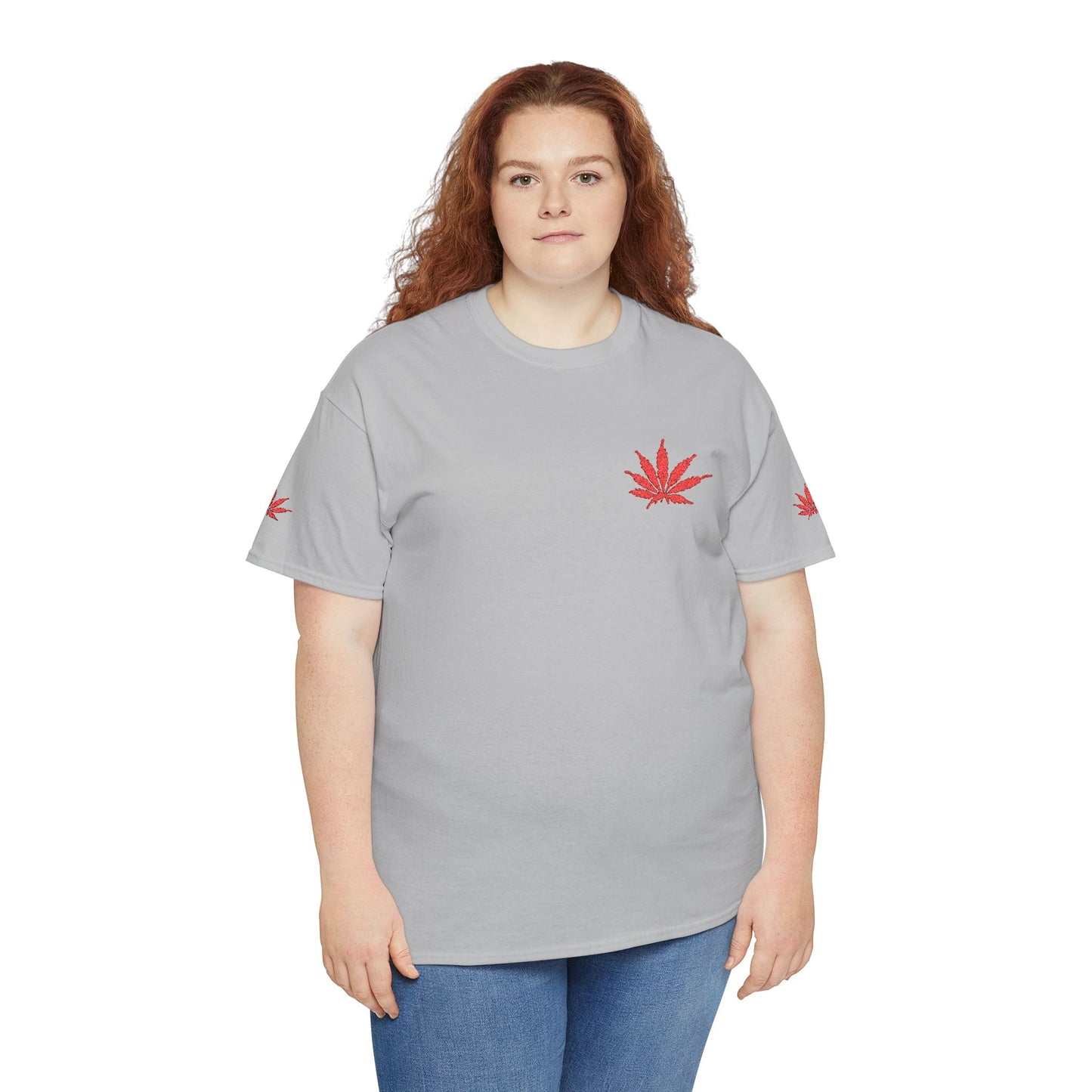 BLOOD Infinite Universe Eco-Friendly Cannabis Leaf Tee, Unisex Heavy Cotton T-Shirt, Stoner Style Shirt, CBD Fashion Tee, Casual Summer Wear
