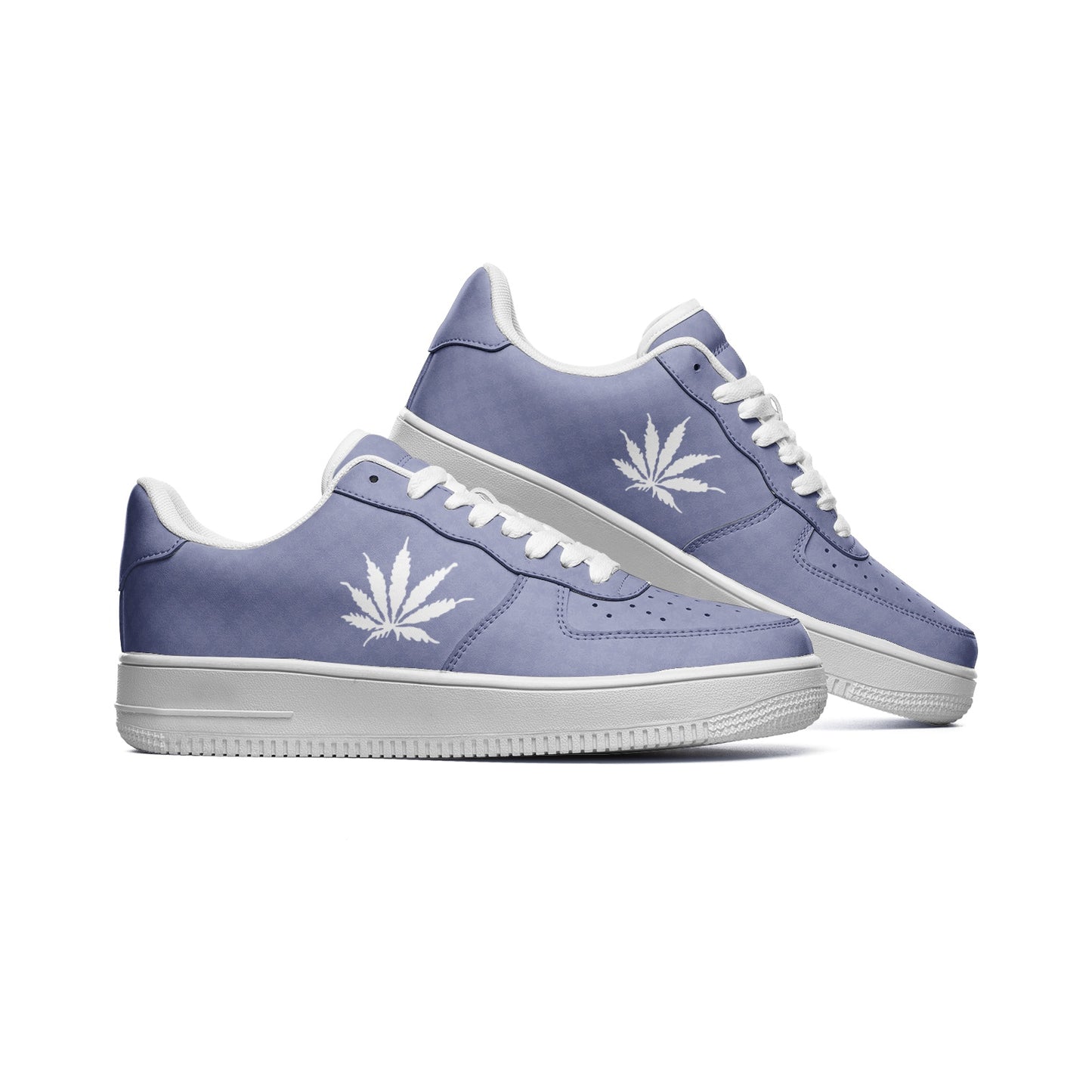 FROST True Purple Infinite Universe Unisex Low Top Leather Sneakers