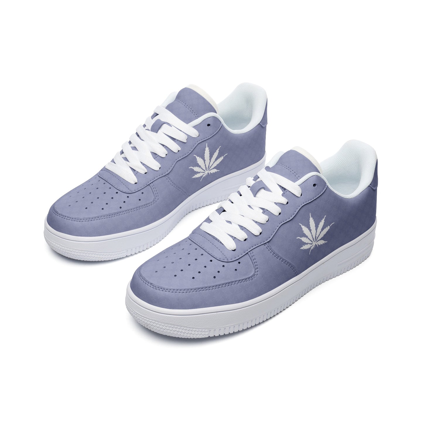 FROST True Purple Infinite Universe Unisex Low Top Leather Sneakers