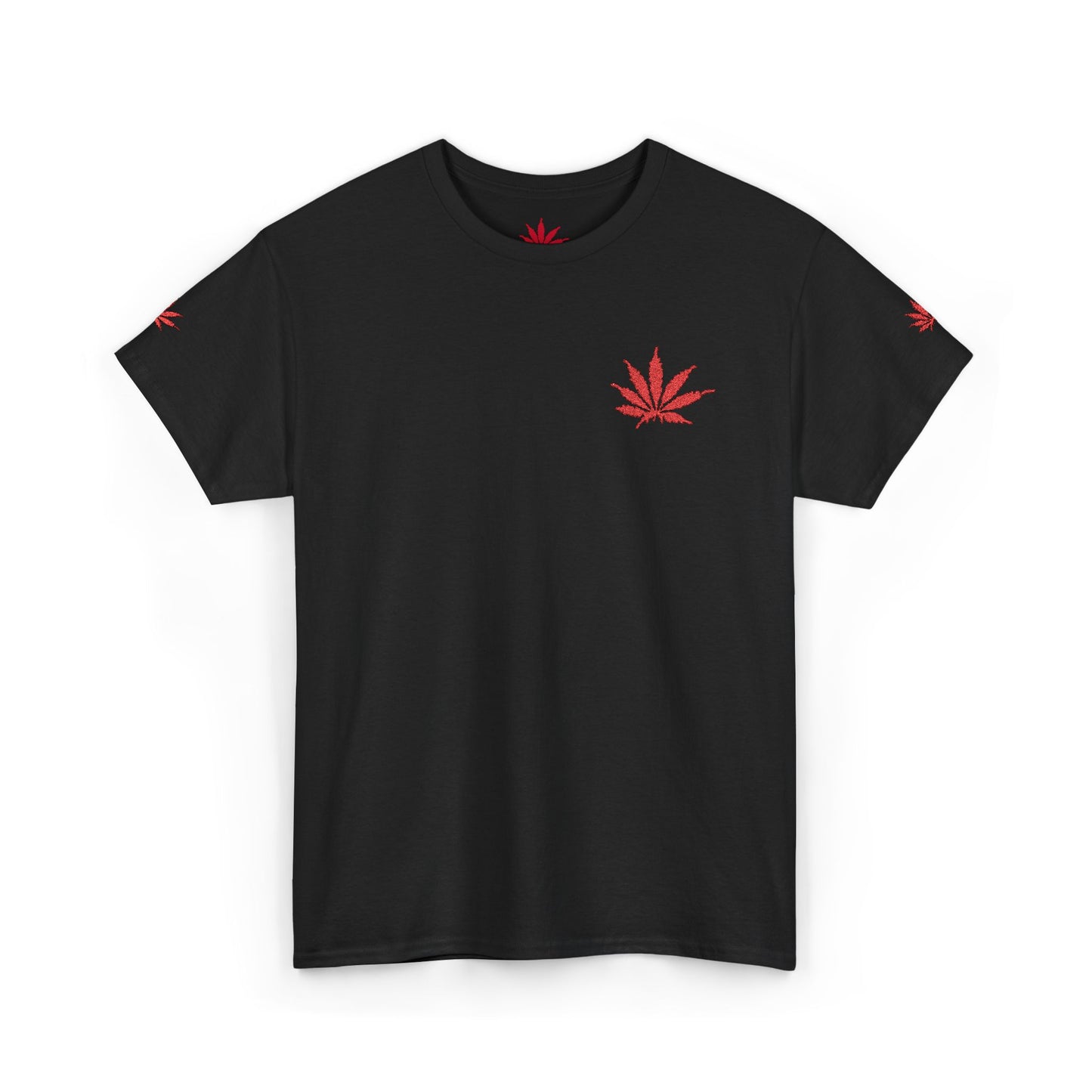 BLOOD Infinite Universe Eco-Friendly Cannabis Leaf Tee, Unisex Heavy Cotton T-Shirt, Stoner Style Shirt, CBD Fashion Tee, Casual Summer Wear