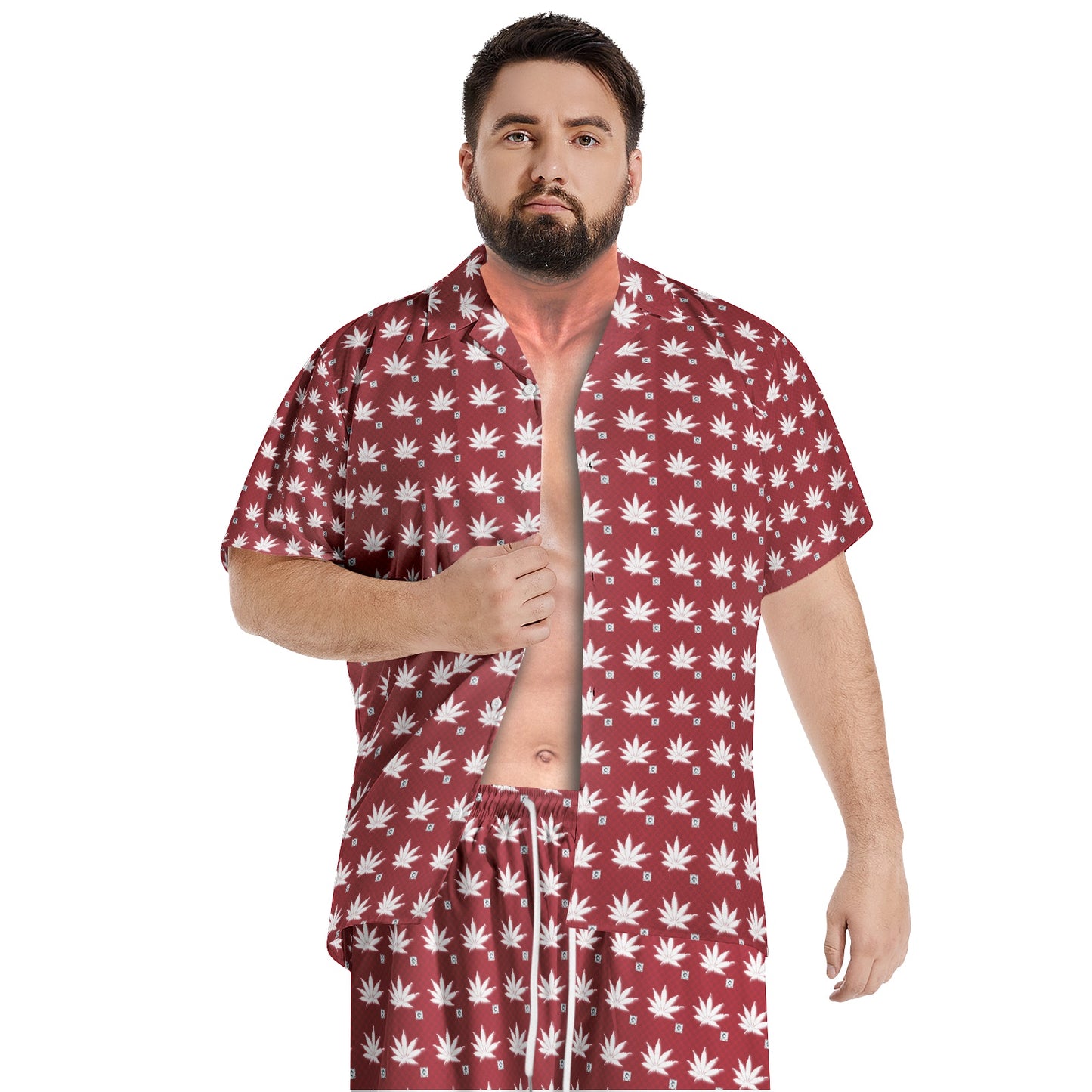 BLOOD FROSTED ICED DIAMOND Men's All-Over-Print Hawiian Shirt Sets