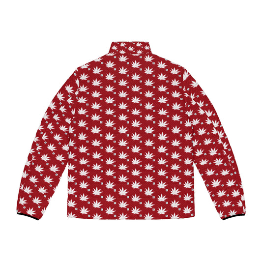 FROSTED BLOOD ICED DIAMOND Infinite Universe - Men's Puffer Jacket with Leaf Pattern