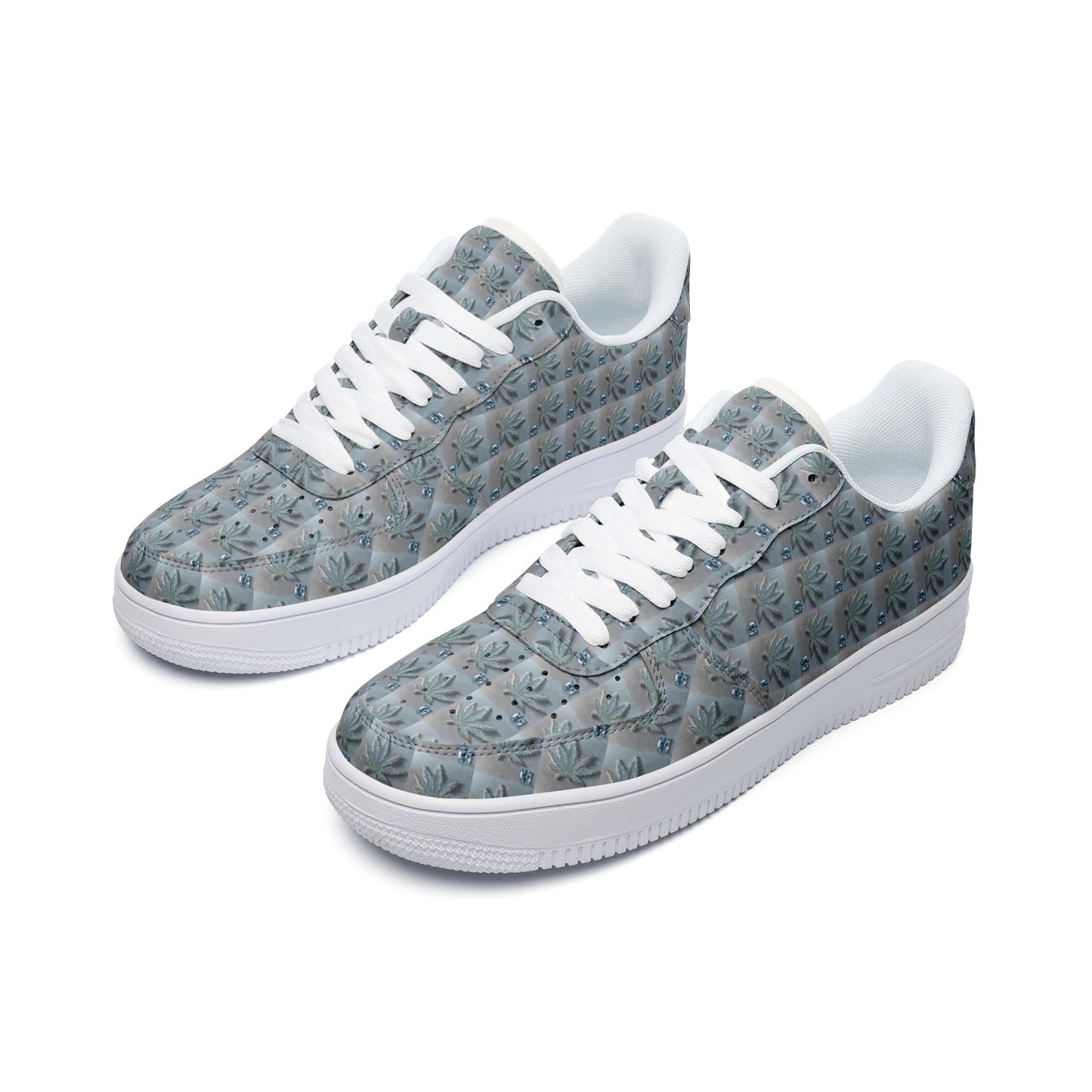 FILTHY RICH SKY ICED DIAMOND Infinite Universe Unisex Low Top Leather Sneakers