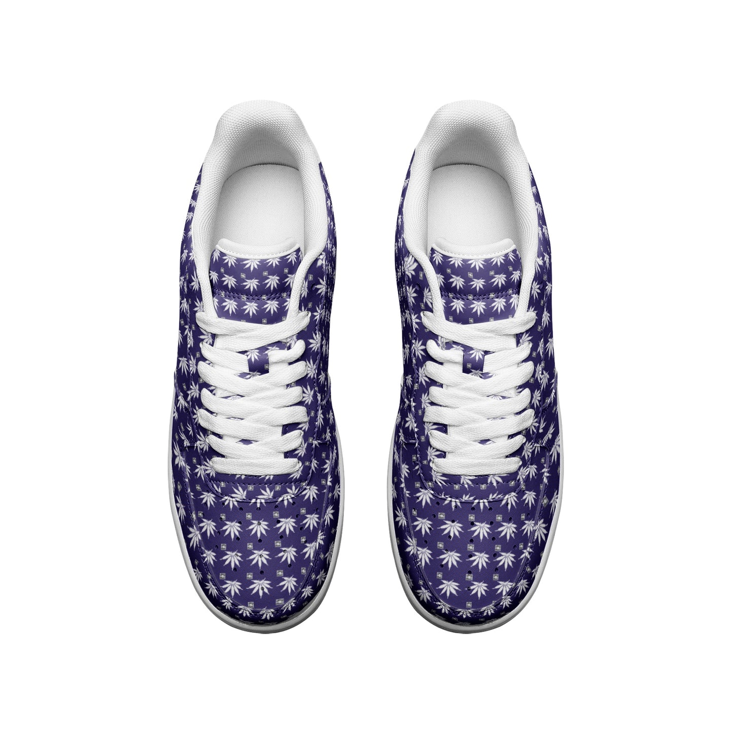 FROSTED BLUE ICED DIAMOND Infinite Universe - Unisex Low Top Leather Sneakers