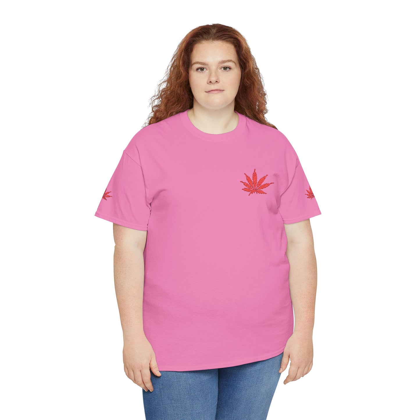 BLOOD Infinite Universe Eco-Friendly Cannabis Leaf Tee, Unisex Heavy Cotton T-Shirt, Stoner Style Shirt, CBD Fashion Tee, Casual Summer Wear