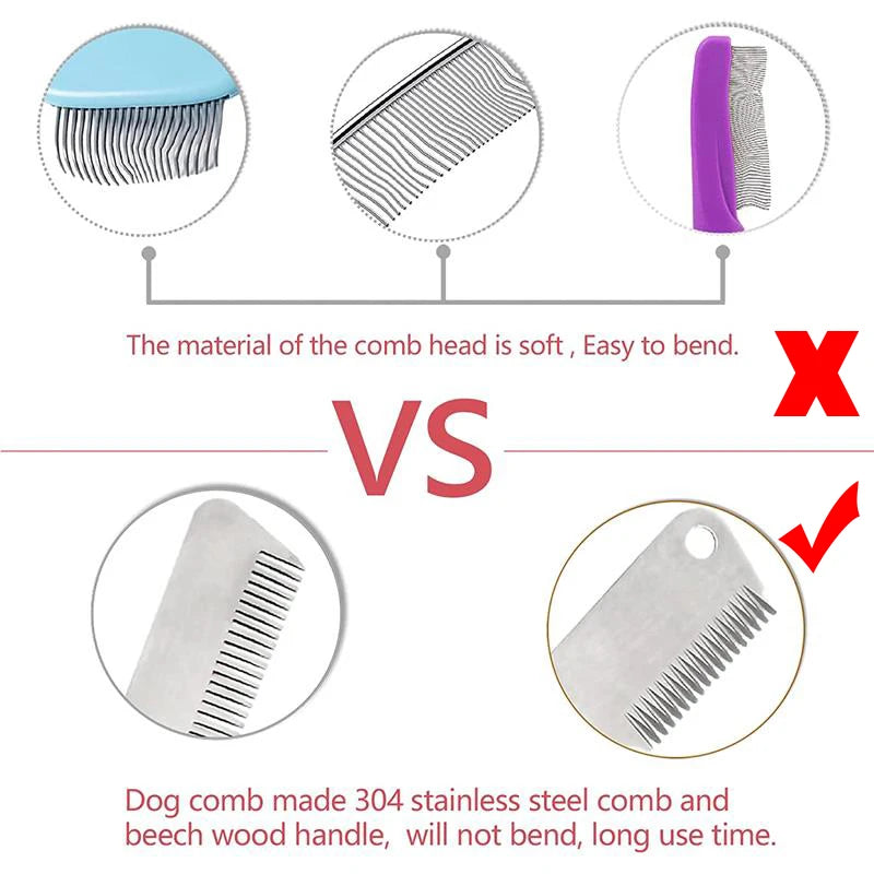 Pet Hair Removal Knife Dog Brush Grooming Tools Dogs Lint Shedding Trimmer Brushes Cats Hair Shedding Comb Pet Supplies