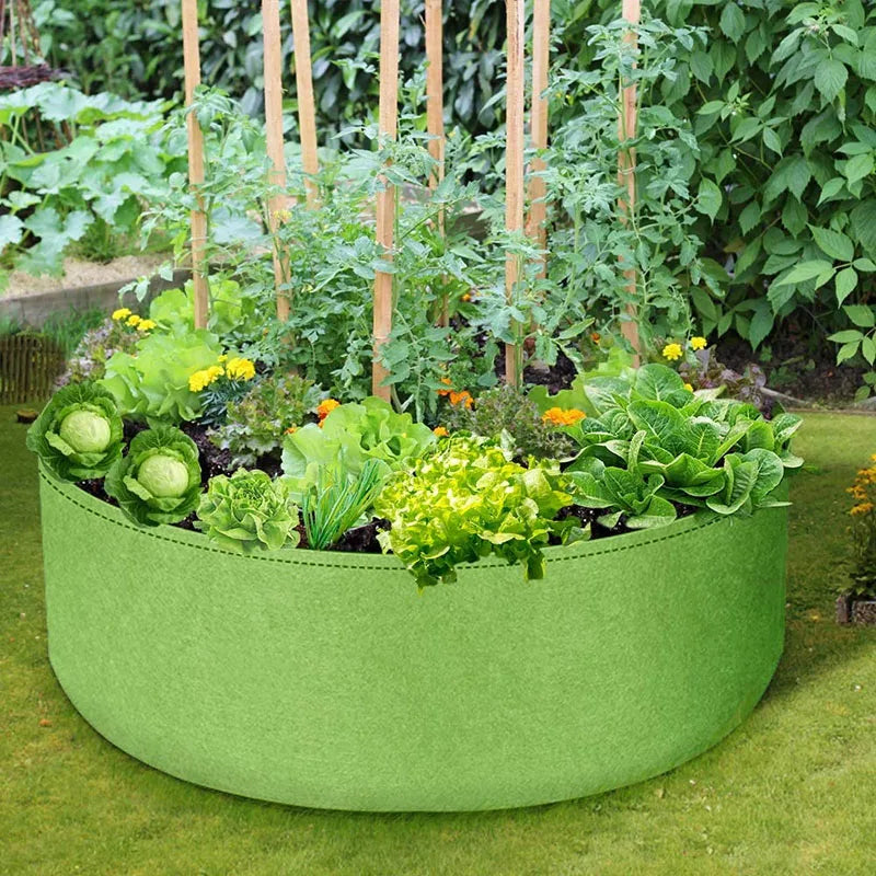 10 Gallons 50*20cm Growing Bags Fabric Garden Raised Bed Round Planting Container Grow Bags Planter Pot For Plants Nursery Pot