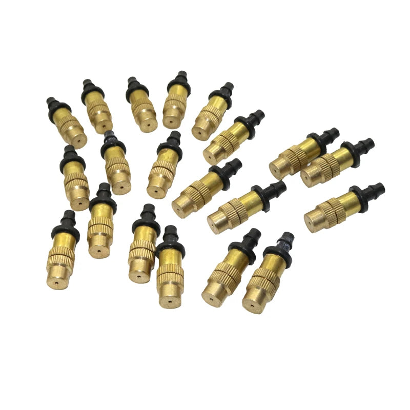 1 Set DIY Automatic Spray Kit Copper Nozzle 1/4 ' Hose Dripper 1/4 ' Tee Quick Connector Automatic Plant Waterer Mist Maker