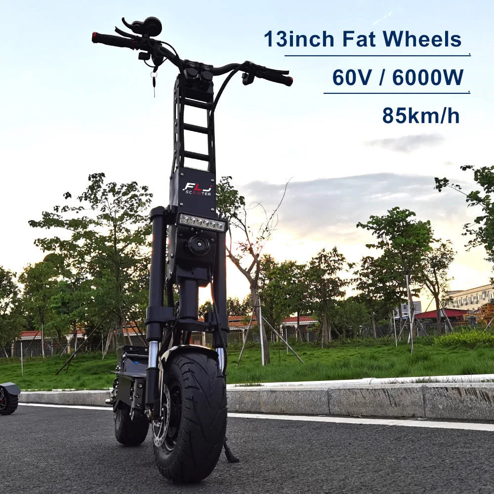 13inch 6000W Electric Bike with 85km/h 90-150kms range Dual motor electric scooter e Bike Fat tire E Scooter