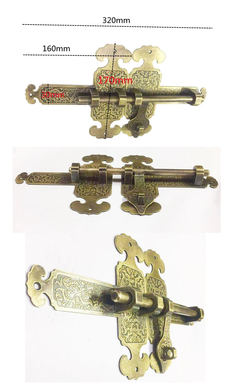 1 Set High Quality Door Latch Sliding Lock Solid Brass Flip Latch Safety Door Bolt Latch Lock Hardware For Garden Door Lock
