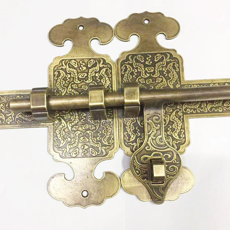 1 Set High Quality Door Latch Sliding Lock Solid Brass Flip Latch Safety Door Bolt Latch Lock Hardware For Garden Door Lock