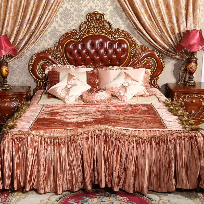 10Pcs High-end Blanket Patchwork Double Bed Skirt Bed Linen Euro Bedclothes For Bedroom Bed Cover Quilt Duvets
